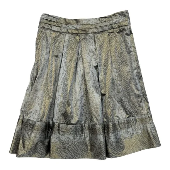 Diane Von Furstenberg Metallic A-Line Skirt - Size 8 - Picture 4 of 4